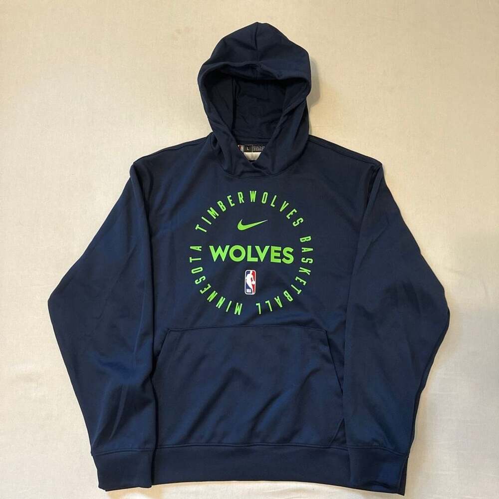 Nike Minnesota Timberwolves Dri-Fit NBA Graphic Pullover Hoodie Navy Men's L